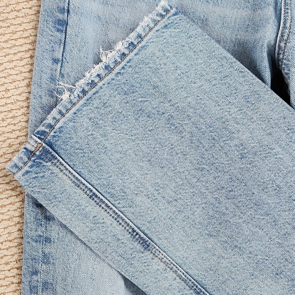 American Eagle Outfitters Women's Distressed Light Blue Jeans, Size 4 Regular - Picture 3 of 8